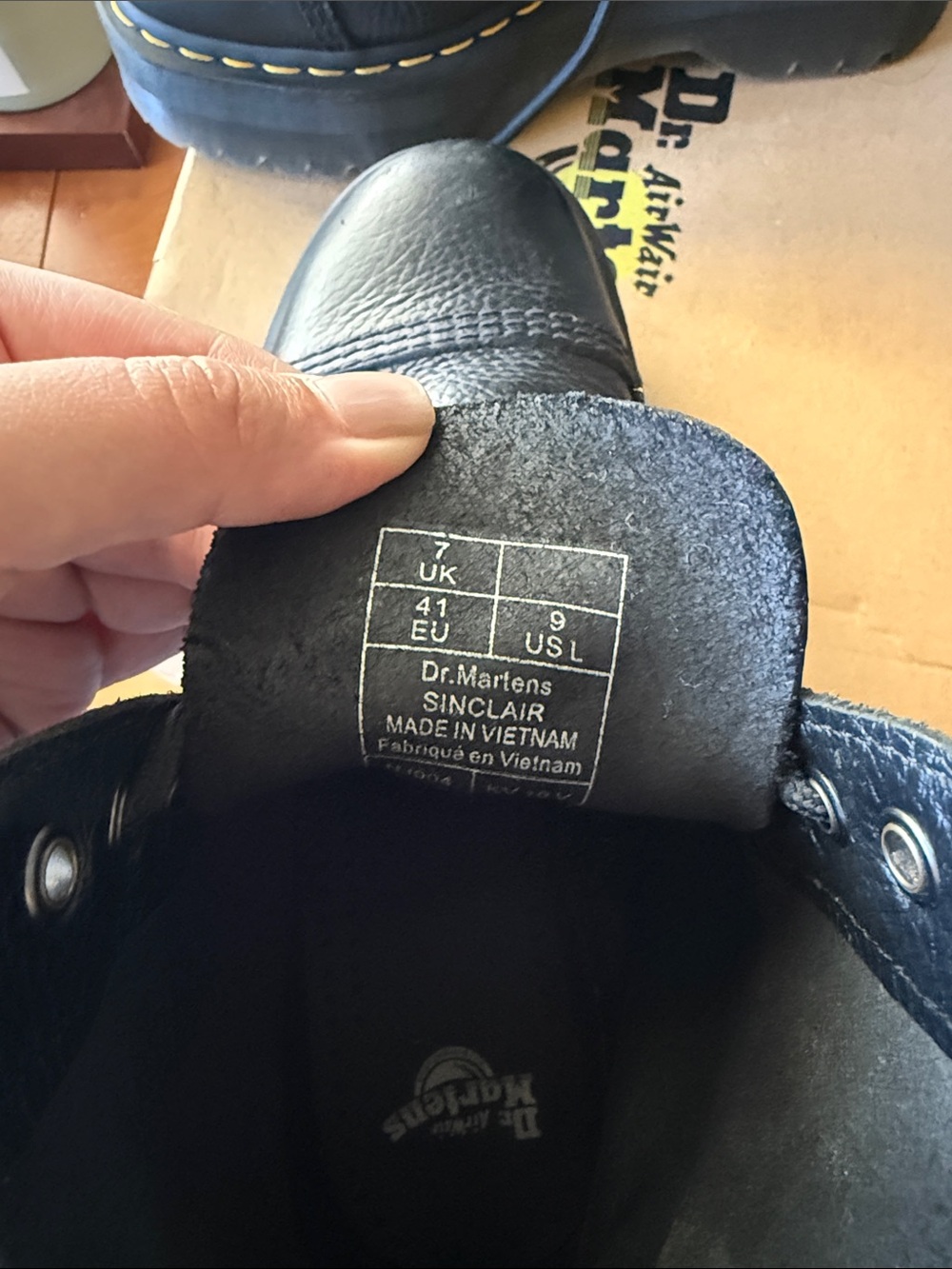 Dr. Martens Sinclair Black Leather Platform Boots - Picture 5 of 6